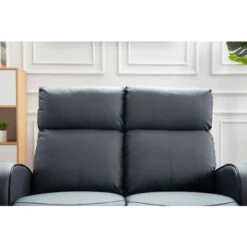 Boston Grey Leather 2 Seater Recliner Sofa -Living Room Furniture Store 17791463 3