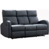 Boston Grey Leather 3 Seater Recliner Sofa -Living Room Furniture Store 17791468 1