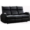 Boston Black Leather 3 Seater Recliner Sofa -Living Room Furniture Store 17791499 1