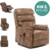 BUCKINGHAM RISE REC TAN LEATHER RECLINER 1 BUCKINGHAM RISE REC TAN LEATHER RECLINER -Living Room Furniture Store 18220843 1