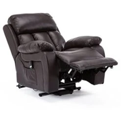 CHESTER BROWN RISE LEATHER RECLINER CHAIR -Living Room Furniture Store 18220894 4