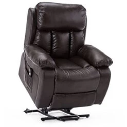 CHESTER BROWN RISE LEATHER RECLINER CHAIR -Living Room Furniture Store 18220894 5