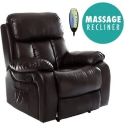CHESTER BROWN REAL LEATHER RECLINER ARMCHAIR