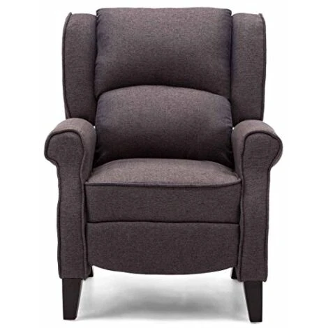 EATON HERRINGBONE RECLINER CHAIR - BLUE 7 EATON HERRINGBONE RECLINER CHAIR - BLUE - Image 5