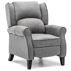EATON HERRINGBONE RECLINER CHAIR - GREY