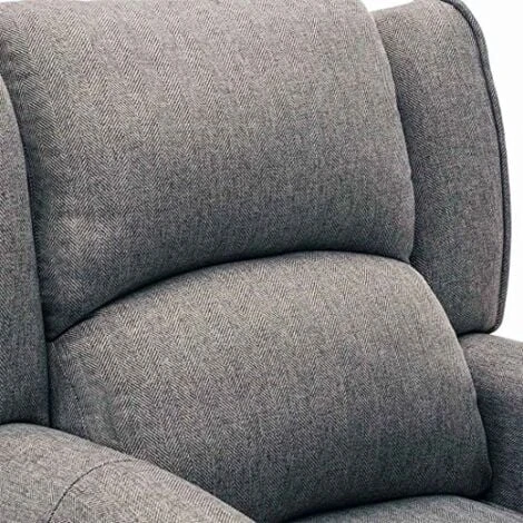 EATON HERRINGBONE RECLINER CHAIR - GREY 5 EATON HERRINGBONE RECLINER CHAIR - GREY - Image 3