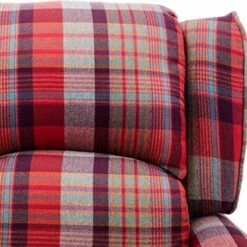 EATON WING BACK FIRESIDE CHECK FABRIC RECLINER ARMCHAIR SOFA LOUNGE CINEMO CHAIR RED 8 EATON WING BACK FIRESIDE CHECK FABRIC RECLINER ARMCHAIR SOFA LOUNGE CINEMO CHAIR RED -Living Room Furniture Store 18220947 2