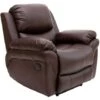 MADISON BROWN AUTOMATIC LEATHER RECLINER CHAIR