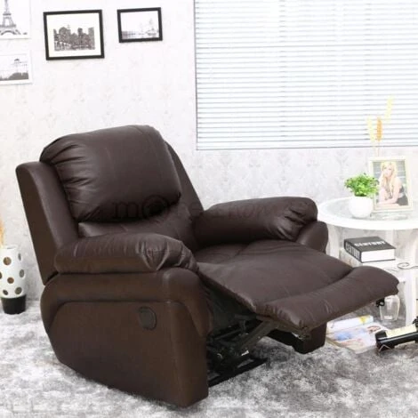 MADISON BROWN AUTOMATIC LEATHER RECLINER CHAIR 5 MADISON BROWN AUTOMATIC LEATHER RECLINER CHAIR - Image 3