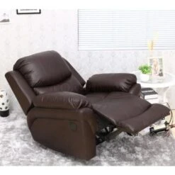 MADISON BROWN AUTOMATIC LEATHER RECLINER CHAIR 10 MADISON BROWN AUTOMATIC LEATHER RECLINER CHAIR -Living Room Furniture Store 18220965 4