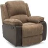 POSTANA BROWN FABRIC RECLINER ARMCHAIR