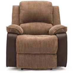 POSTANA BROWN FABRIC RECLINER ARMCHAIR -Living Room Furniture Store 18220975 3