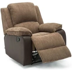 POSTANA BROWN FABRIC RECLINER ARMCHAIR -Living Room Furniture Store 18220975 4