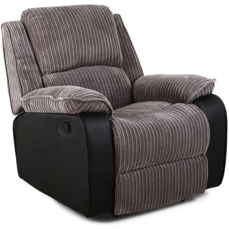 POSTANA GREY FABRIC RECLINER ARMCHAIR 3 POSTANA GREY FABRIC RECLINER ARMCHAIR