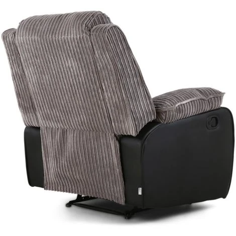 POSTANA GREY FABRIC RECLINER ARMCHAIR 7 POSTANA GREY FABRIC RECLINER ARMCHAIR - Image 5