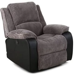 POSTANA GREY AUTOMATIC FABRIC RECLINER ARMCHAIR