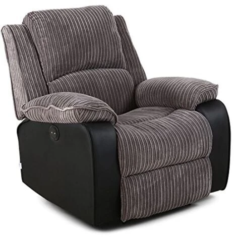 POSTANA GREY AUTOMATIC FABRIC RECLINER ARMCHAIR 3 POSTANA GREY AUTOMATIC FABRIC RECLINER ARMCHAIR