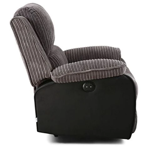 POSTANA GREY AUTOMATIC FABRIC RECLINER ARMCHAIR 4 POSTANA GREY AUTOMATIC FABRIC RECLINER ARMCHAIR - Image 2