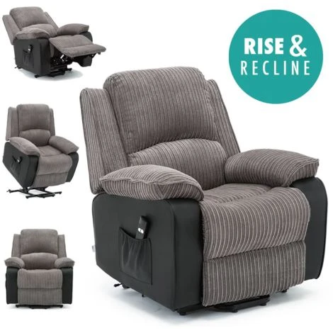 POSTANA GREY RISE RECLINER FABRIC ARMCHAIR 3 POSTANA GREY RISE RECLINER FABRIC ARMCHAIR
