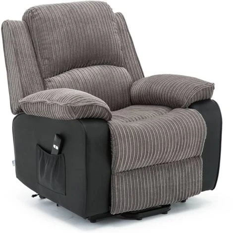 POSTANA GREY RISE RECLINER FABRIC ARMCHAIR 5 POSTANA GREY RISE RECLINER FABRIC ARMCHAIR - Image 3