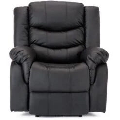 SEATTLE ELECTRIC BLACK LEATHER AUTO RECLINER ARMCHAIR SOFA HOME LOUNGE CHAIR -Living Room Furniture Store 18220990 5