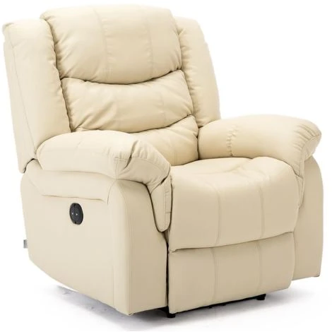 SEATTLE ELECTRIC CREAM LEATHER AUTO RECLINER ARMCHAIR SOFA HOME LOUNGE CHAIR 5 SEATTLE ELECTRIC CREAM LEATHER AUTO RECLINER ARMCHAIR SOFA HOME LOUNGE CHAIR - Image 3