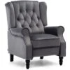 ALTHORPE VELVET RECLINER CHAIR - GREY 1 ALTHORPE VELVET RECLINER CHAIR - GREY -Living Room Furniture Store 18221003 1