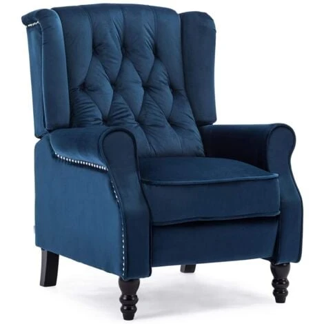 ALTHORPE VELVET RECLINER CHAIR - MIDNIGHT BLUE 3 ALTHORPE VELVET RECLINER CHAIR - MIDNIGHT BLUE