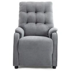 CHARLBURY PUSHBACK FABRIC RECLINER CHAIR - DOVE GREY -Living Room Furniture Store 18221035 5