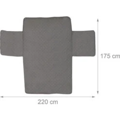 Relaxdays Couch Cover, Throw, No Pet Hair Or Stains, 2-Seater, Gray -Living Room Furniture Store 18946233 4