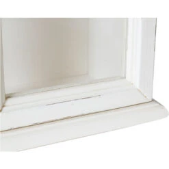 Country-style Solid Lime Wood Antiqued White Finish Hanging Display Case. Made In Italy -Living Room Furniture Store 19299487 5