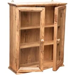 Country-style Solid Lime Wood, Natural Finish Hanging Display Case. Made In Italy 7 Country-style Solid Lime Wood, Natural Finish Hanging Display Case. Made In Italy -Living Room Furniture Store 19299489 3
