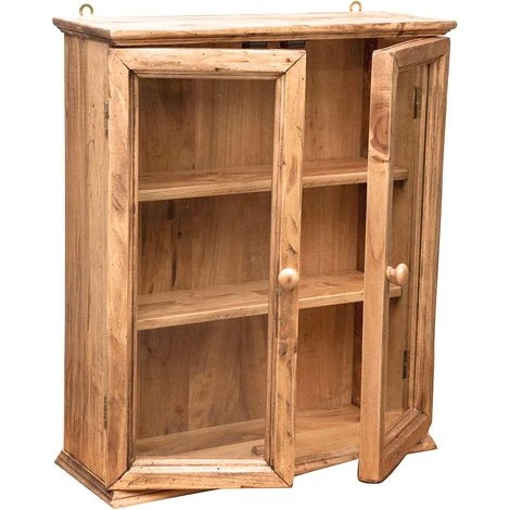 Country-style Solid Lime Wood, Natural Finish Hanging Display Case. Made In Italy 5 Country-style Solid Lime Wood, Natural Finish Hanging Display Case. Made In Italy - Image 3