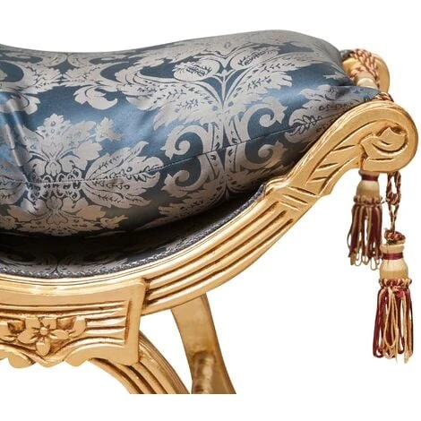 Louis XVI French Style Solid Beech Wood Footstool 7 Louis XVI French Style Solid Beech Wood Footstool - Image 5