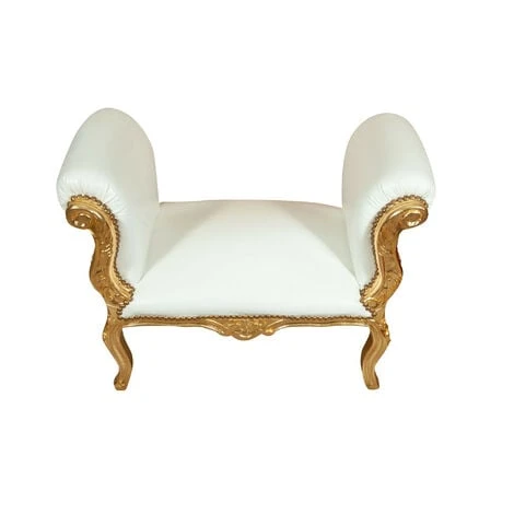 Louis XIV French Style Solid Beech Wood Made Bench 6 Louis XIV French Style Solid Beech Wood Made Bench - Image 4