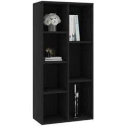 Book Cabinet Black 50x25x106 Cm Engineered Wood VidaXL -Living Room Furniture Store 19688792 4