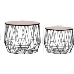 Coffee Table 2 Pcs Black VidaXL 9 Coffee Table 2 Pcs Black VidaXL -Living Room Furniture Store 19901162 3