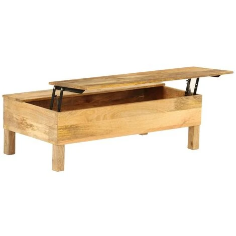 Hommoo Coffee Table Solid Mango Wood 110x55x35 Cm 3 Hommoo Coffee Table Solid Mango Wood 110x55x35 Cm