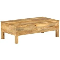 Hommoo Coffee Table Solid Mango Wood 110x55x35 Cm 10 Hommoo Coffee Table Solid Mango Wood 110x55x35 Cm -Living Room Furniture Store 20447537 4