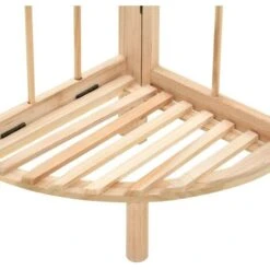 Hommoo Corner Shelf Cedar Wood 27x27x110 Cm -Living Room Furniture Store 20462096 4