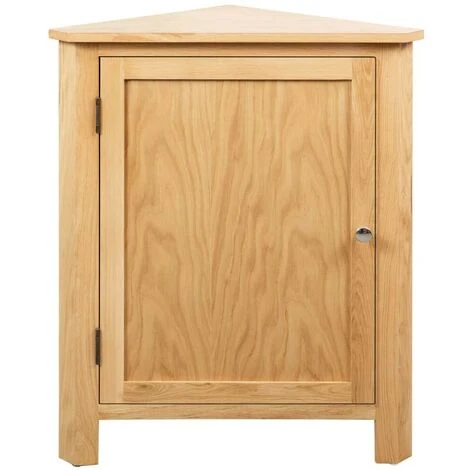 Hommoo Corner Cabinet 59x36x80 Cm Solid Oak Wood VD12955 4 Hommoo Corner Cabinet 59x36x80 Cm Solid Oak Wood VD12955 - Image 2