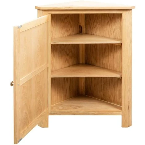 Hommoo Corner Cabinet 59x36x80 Cm Solid Oak Wood VD12955 6 Hommoo Corner Cabinet 59x36x80 Cm Solid Oak Wood VD12955 - Image 4