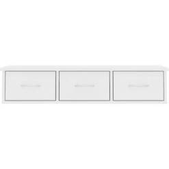 Hommoo Wall-mounted Drawer Shelf White 90x26x18.5 Cm Chipboard -Living Room Furniture Store 20635436 4