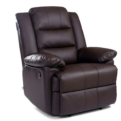 Loxley Leather Recliner Armchair Sofa Home Lounge Chair Reclining Gaming (Brown) 3 Loxley Leather Recliner Armchair Sofa Home Lounge Chair Reclining Gaming (Brown)