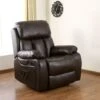 Chester Heated Leather Massage Recliner Chair. Sofa Lounge Gaming Home Armchair (Brown)
