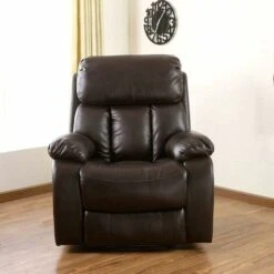 Chester Heated Leather Massage Recliner Chair. Sofa Lounge Gaming Home Armchair (Brown) -Living Room Furniture Store 21153635 4