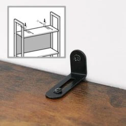 VASAGLE Bookshelf, Storage Shelf, Kitchen Shelf With 5 Shelves, Stable Steel Structure, For Living Room, Entryway, Hallway, Office, Industrial Style, Rustic Brown And Black By SONGMICS LLS025B01 -Living Room Furniture Store 22184029 3