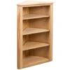 Hommoo Corner Shelf 59x36x100 Cm Solid Oak Wood