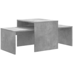 Coffee Table Set Concrete Grey 100x48x40 Cm Engineered Wood VidaXL