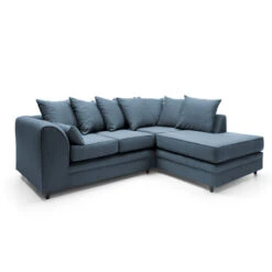 Darcy Linen Corner Sofa - Color Teal -Living Room Furniture Store 23565227 3